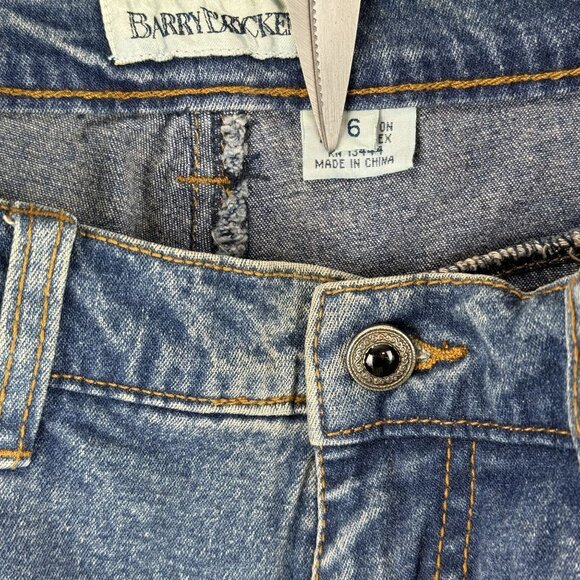NWT Barry Bricken Womens High Waist Stretch Denim Jeans Straight Leg Blue Size 6 - Picture 5 of 9